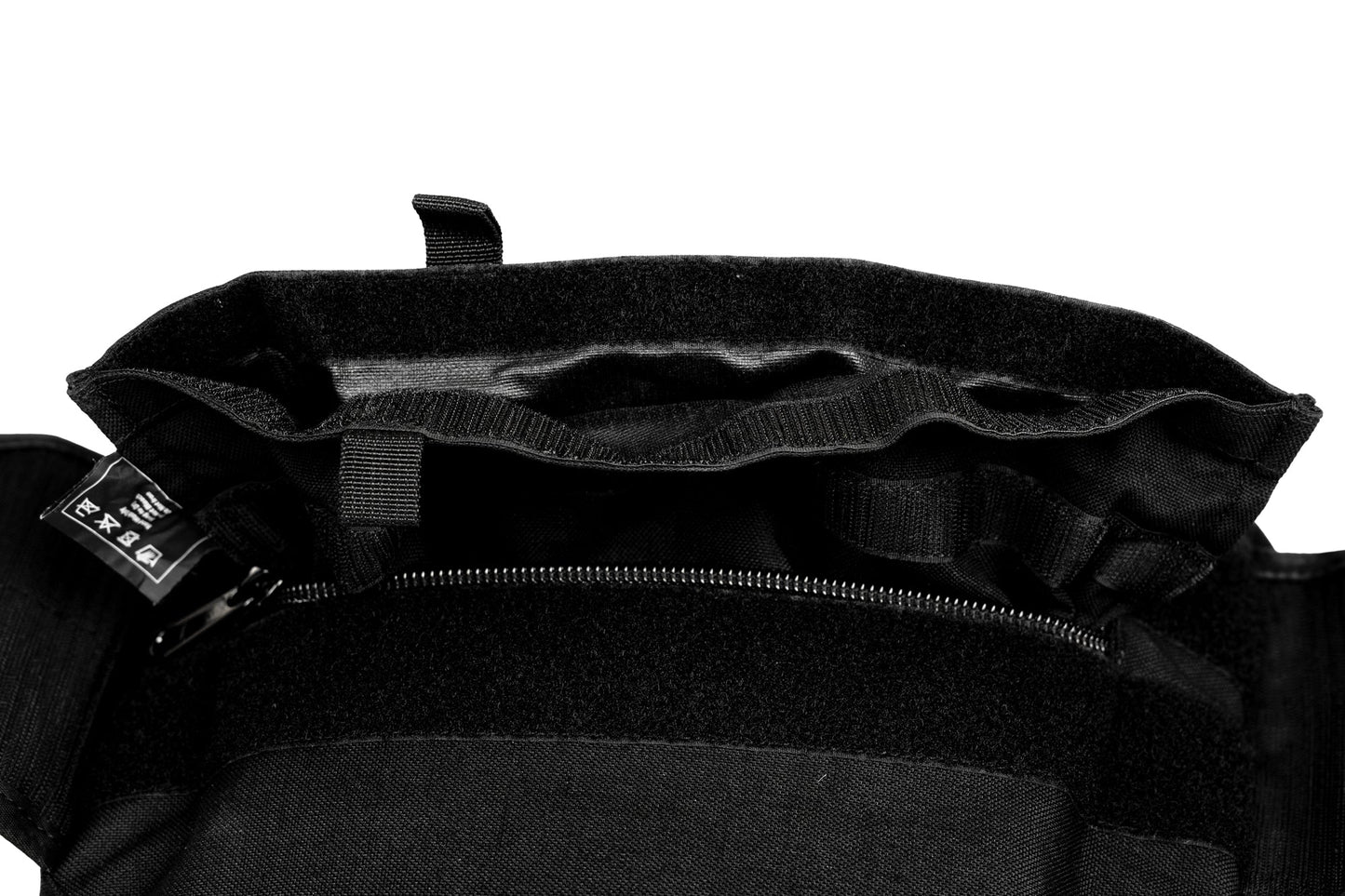 Close-up of hook and loop closure
